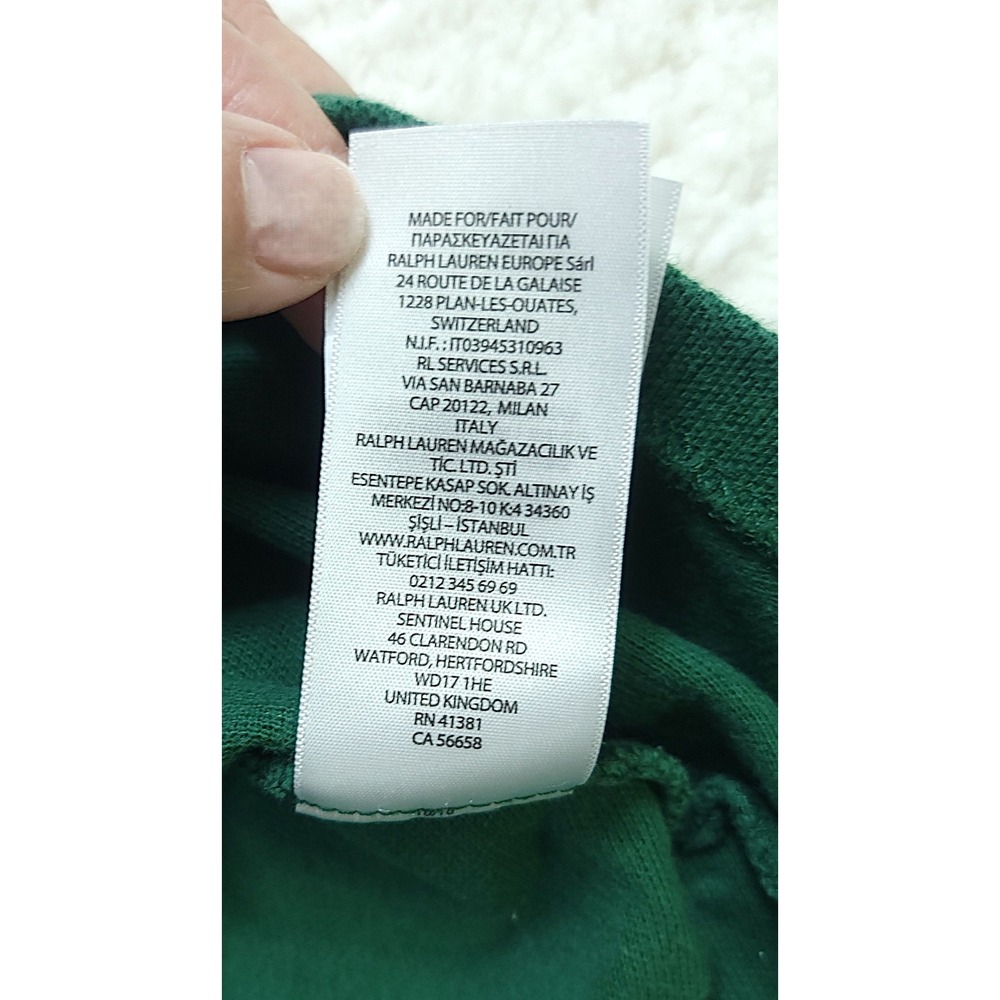 Polo Ralph Lauren Polo Shirt Mens Large Green Custom Slim Fit Short Sleeve - Picture 9 of 9